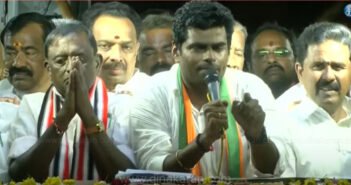 மீண்டும் மீண்டுமா..! .. தேர்தல் பரப்புரையில் அண்ணாமலை பேசும்போது தூங்கி விழுந்த அதிமுக வேட்பாளர் தென்னரசு!