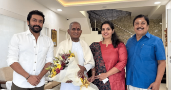 இளையராஜாவை சந்தித்த நடிகர் சிவகுமார்; சூர்யா; தங்கச் சங்கிலியுடன் வாழ்த்து | actor sivakumar and surya meets ilayaraja at chennai