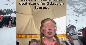 கடுங்குளிரால் முகம் சிவந்து வீங்கி, மூச்சுத் திணறலுடன் காணப்படும்ஆஸ்திரேலியப் பெண்! | Australia girl’s worst experience in everest death zone