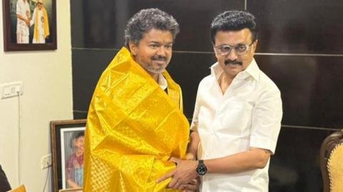 தமிழக முதல்வர் விஜய் – ஸ்டாலின் சந்திப்பு