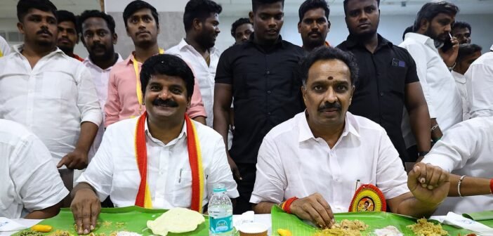 ‘தவெக எம்.எல்.ஏக்களுடன் பிரண்ட்ஷிப்; அமைச்சர்களுடன் அறுசுவை விருந்து!’ – விஜயபாஸ்கர் ஸ்கொயரின் இணைப்பு விழா ஹைலைட்ஸ்! |TVK MLAs, Ministers Share the Stage:Highlights from Vijayabhaskar’s Grand Networking Event
